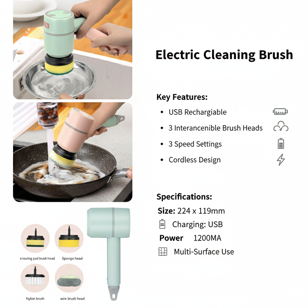 Rechargeable Electric Cleaning Brush